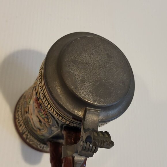 Vintage W Germany Original Gerzit Gerz Pub Scene Cherubs Beer Stein Half Liter - Picture 6 of 12